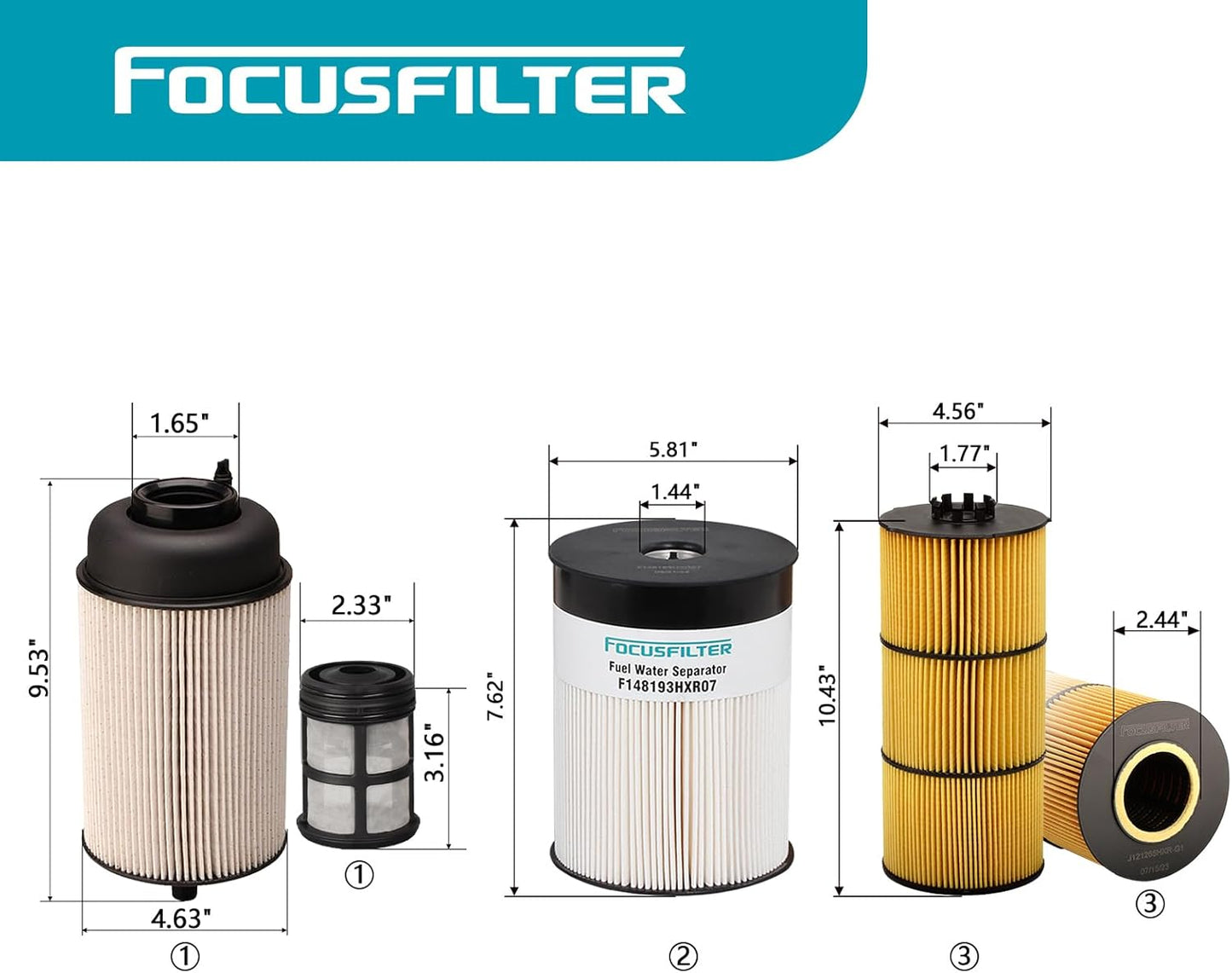 PF9908 P551063 A4720900651 Fuel Filter P551005 LF17511 P7505 Oil Filter P551011 FS19915 PF9804 Fuel Water Separator Filter Replace WF10103 LF17474 Compatible with DD13 DD15 DD16 Detroit Diesel Engine
