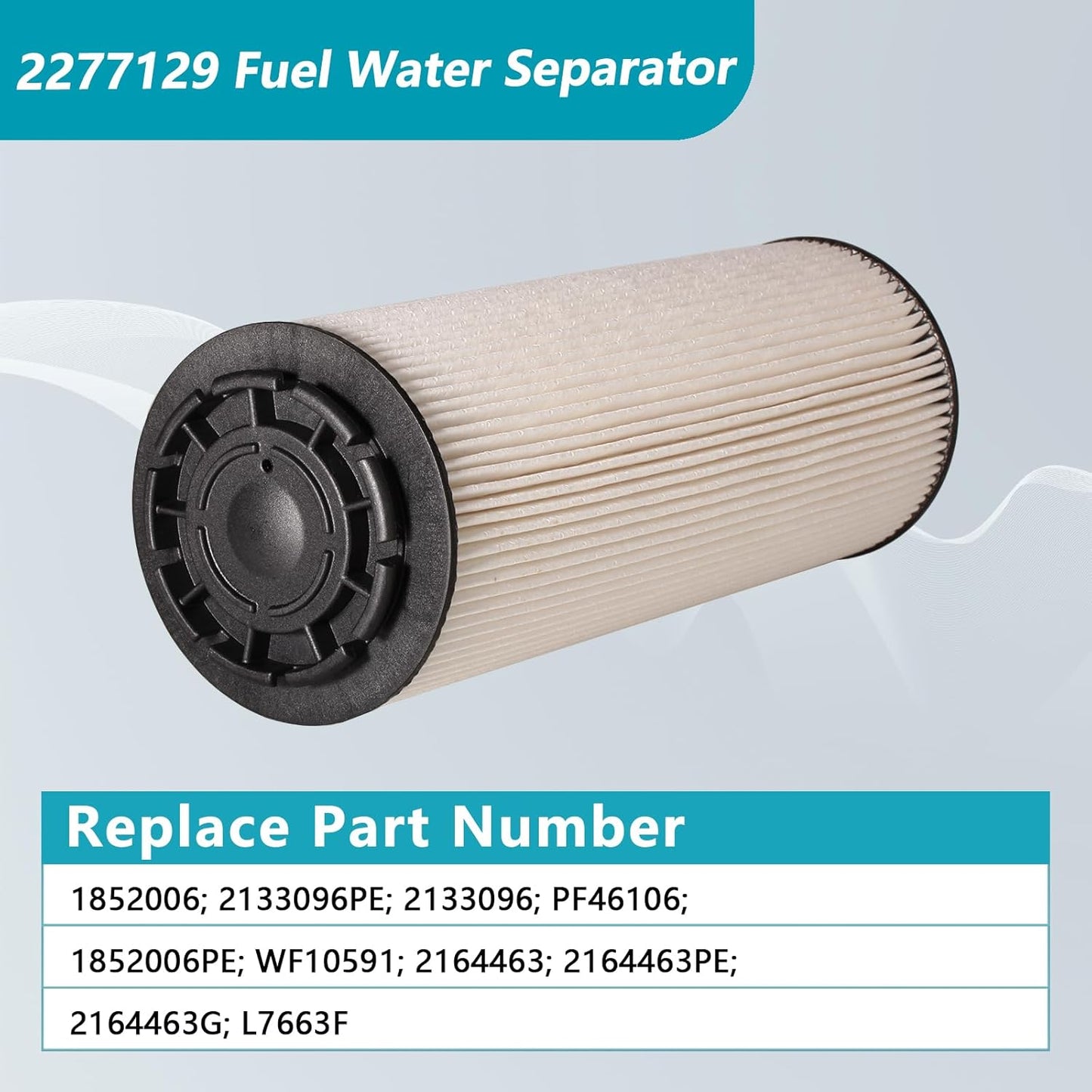 2277129 Fuel Water Separator Filter,1922496 Oil Filter,1948921 Oil Filter Replace 1852006PE 2133096 1872106 P550952 P550812 LF16233 Compatible with MX11 MX13 EPA13 Engine Peterbilt DAF Kenworth Truck
