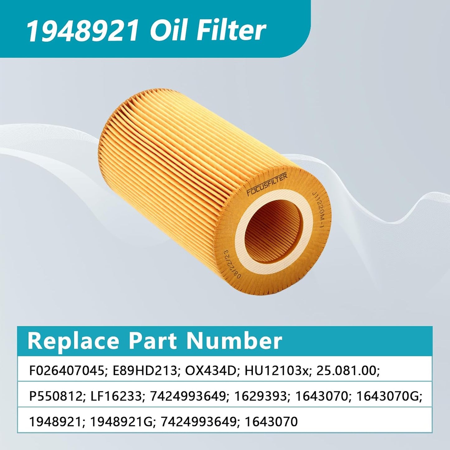 2277129 Fuel Water Separator Filter,1922496 Oil Filter,1948921 Oil Filter Replace 1852006PE 2133096 1872106 P550952 P550812 LF16233 Compatible with MX11 MX13 EPA13 Engine Peterbilt DAF Kenworth Truck
