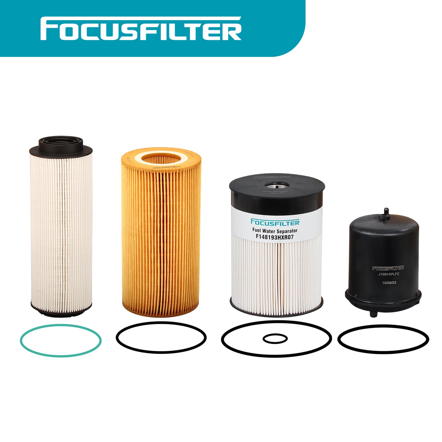 2277129 Fuel Water Separator Filter, FS19915 Fuel Water Separator Filter, 1948921 Oil Filter, 1922496 Oil Filter Element Compatible with MX-13 Engine