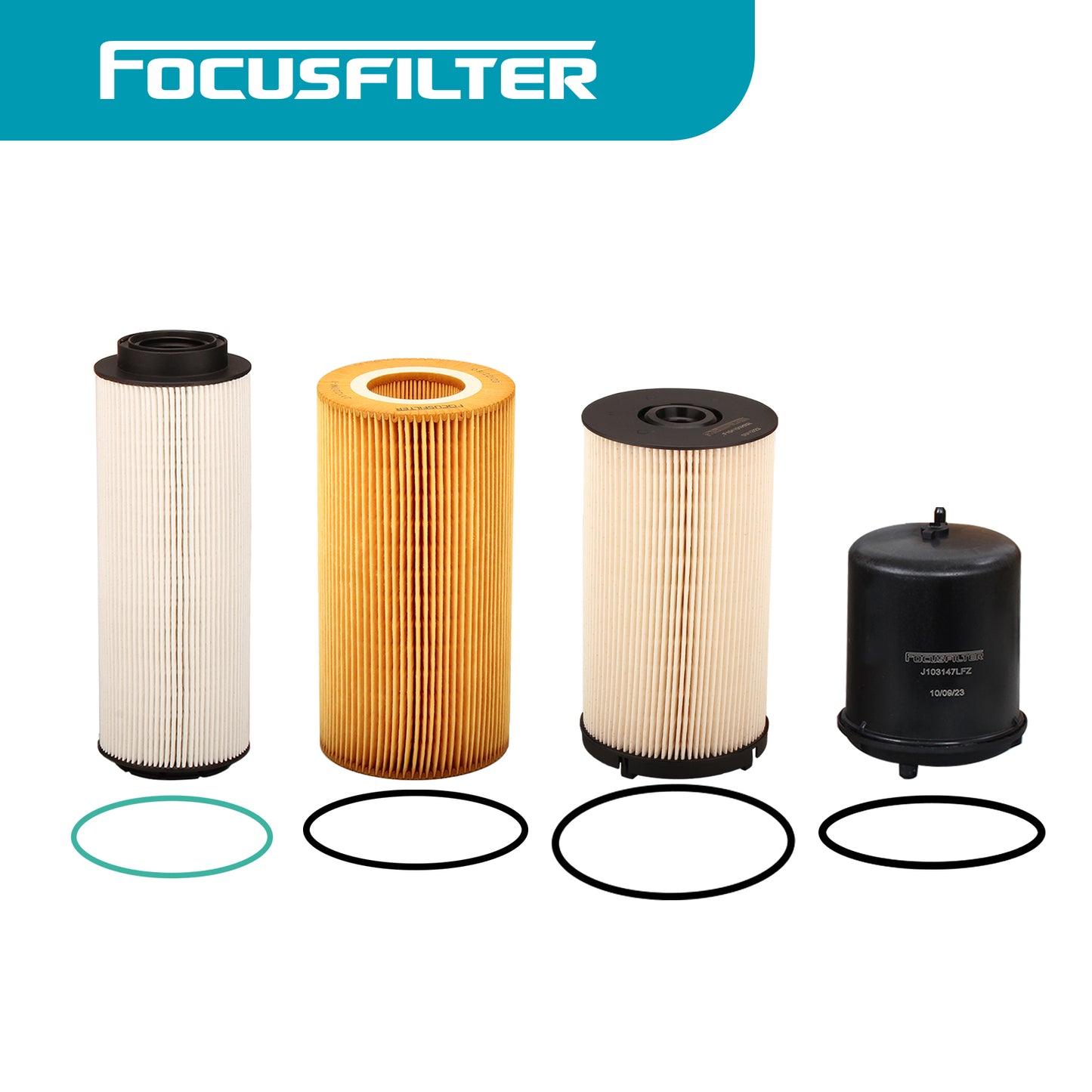 2277129 Fuel Water Separator Filter, K37-1004 Fuel Filter, 1948921 Oil Filter, 1922496 Oil Filter Element Compatible with MX-13 Engine Replace K371004, PF9928