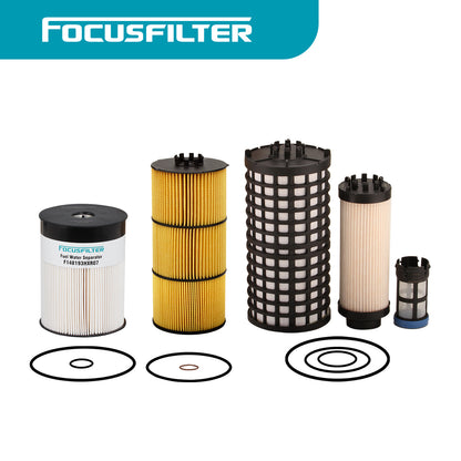 PF9924 Fuel Filter FS19915 Fuel Water Separator P551005 Oil/Lube Filter Kit Compatible With Freightliner Cascadia DD13 DD15 DD16