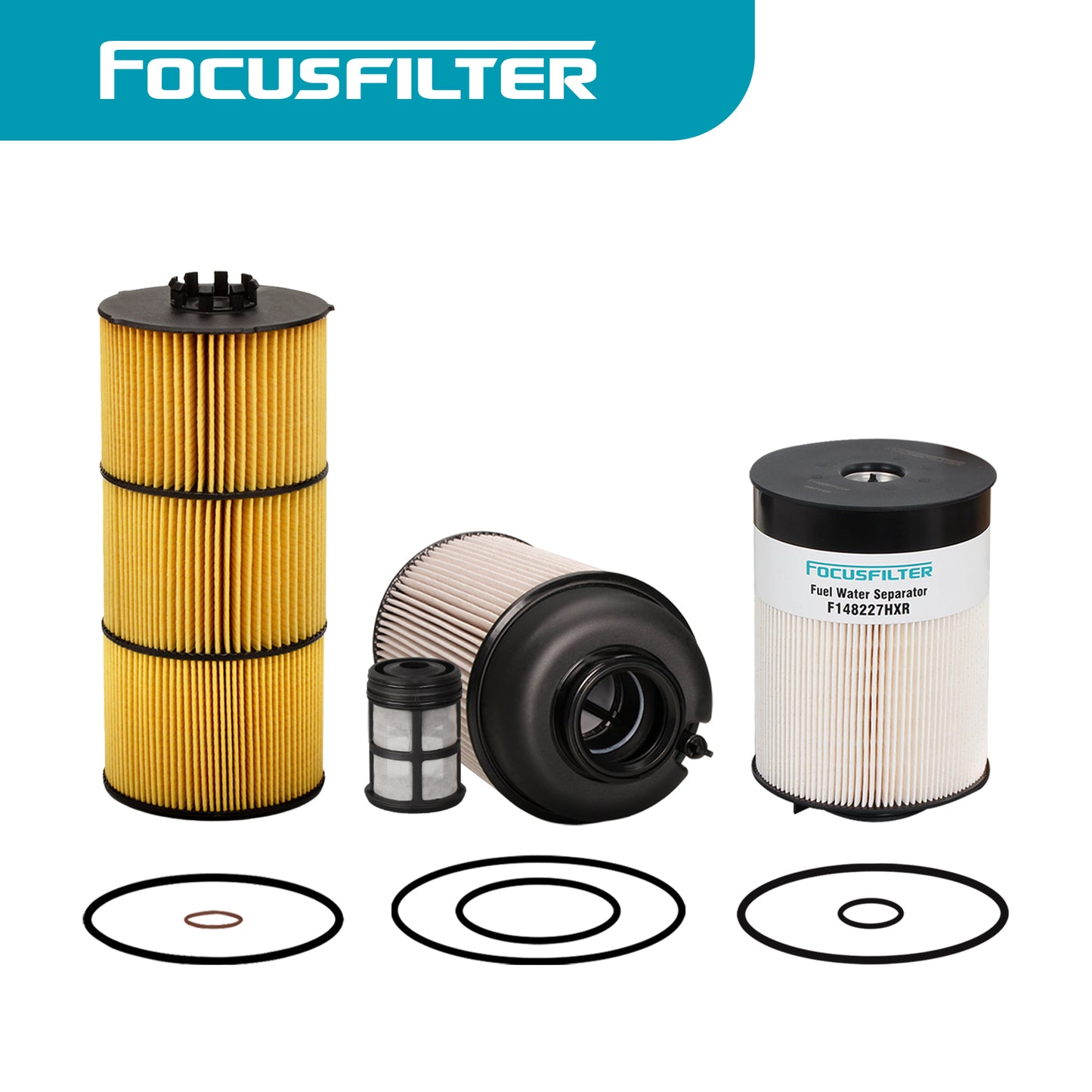 FS20083 Fuel Water Separator Filter LF17511 Oil Filter PF9908 Fuel Filter Replace A0000905051 A48507 PF46145 P551005 LF17474 P551063 A4700903151 Compatible with ISX DD13 DD15 DD16 Detroit Diesel