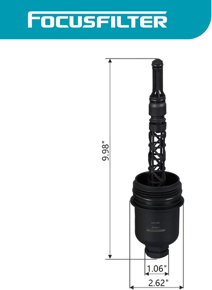 2711800238 Oil Filter Housing Cap Assembly Compatible with Mercedes-Benz W203 Series C230 2003-2005 Sedan, S203 Series C230 2003-2005 Coupe, 1.8L, Oil Filter Housing Cover