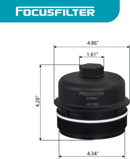 1742035 Oil Filter Cap Compatible with SCANIA G SCANIA P Replace 173447, 84615, 1.3117