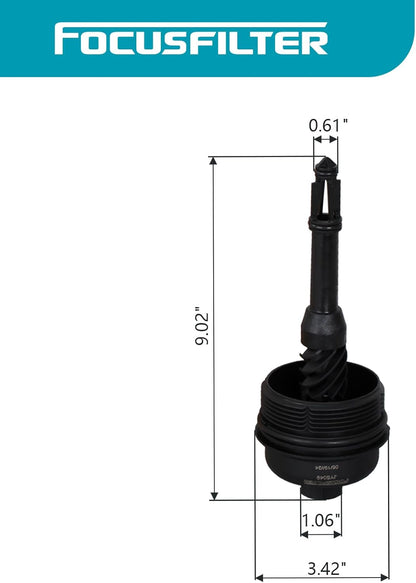 A2701800400 A2701800438 Oil Filter Housing Cap Assembly Compatible with Mercedes-Benz C300 2015-2019, C350e 2016-2018, E300, CLA250, GLA250, GLC300, GLC350e, B250, Metris, SLC300, SLK300, 2.0L