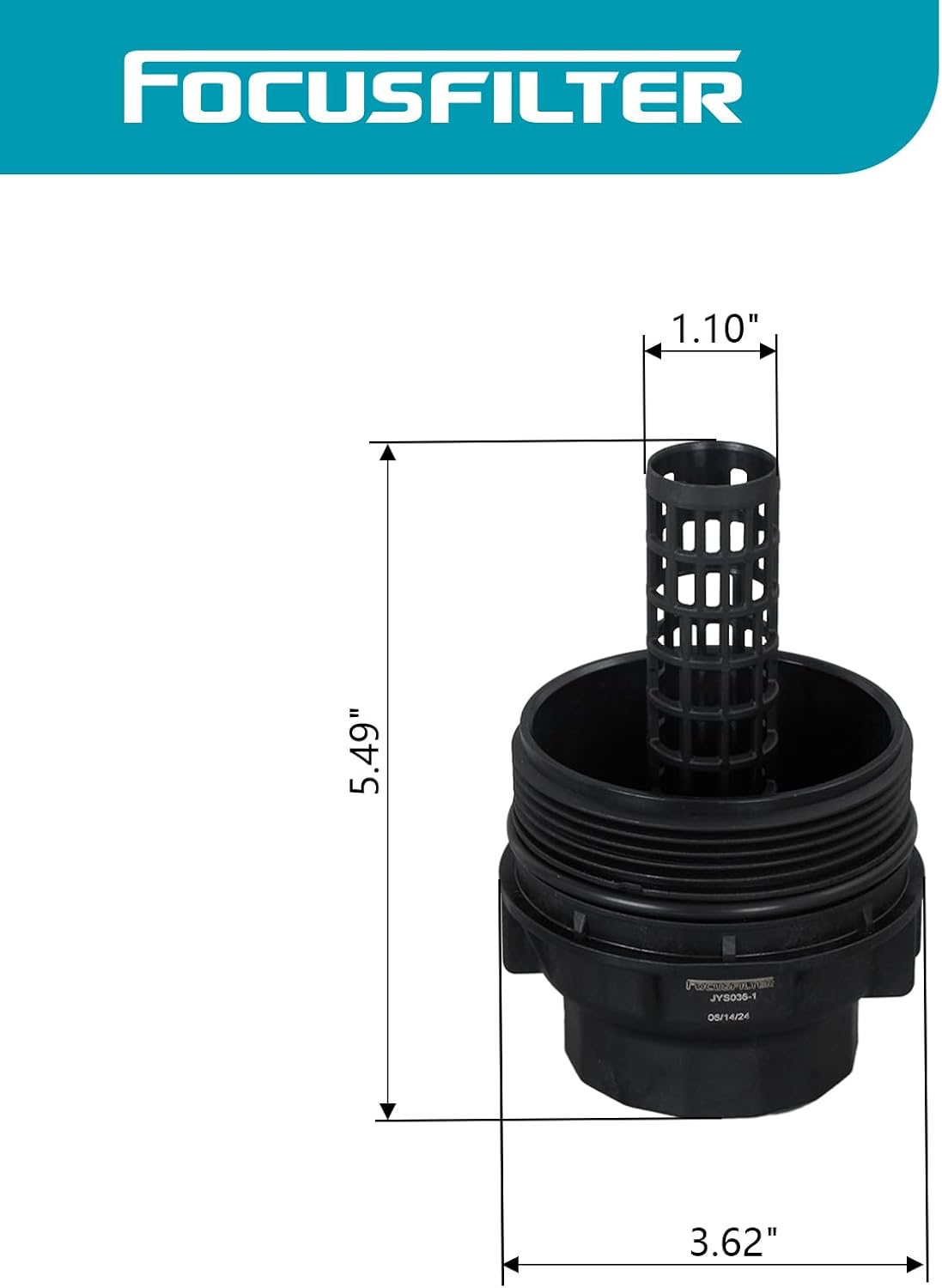 15620-38010 Oil Filter Housing Cap For 2007-2013 Tundra 4.6 L / 5.7 L, 2008-2020 Sequoia, 2008-2020 Land Cruiser, 2008 2009 2010 2011 2012 2013 2014 2015 2016 2017 2018 2019 2020