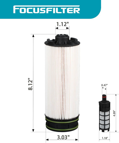 DDE A9360900651 Diesel Fuel Filter Insert Kit Compatible with Detroit Freightliner Replace A9360920605 A9360920201 M2 106 DD8 2021-108SD DD8 2021-114SD DD8 2021- PU 8025 PU 4001