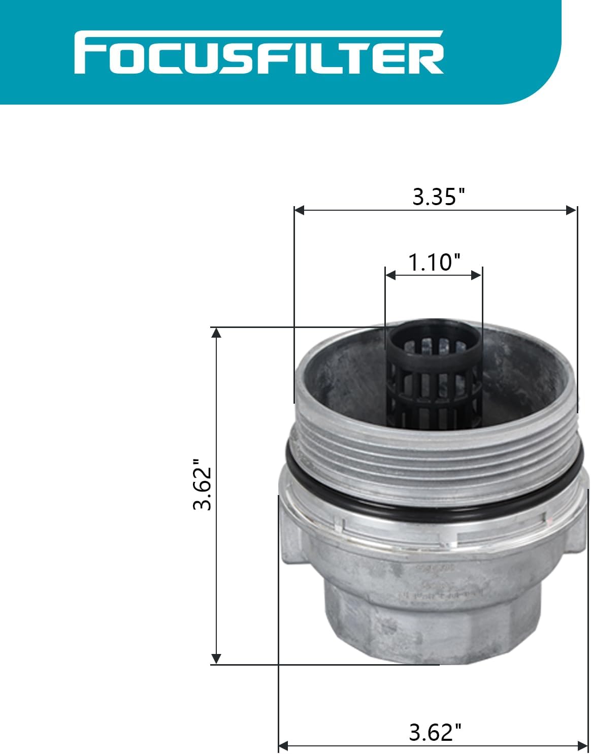 15620-31060 Oil Filter Housing Cap Compatible with Tundra Rav4 4Runner Camry Highlander Tacoma Avalon Sienna Venza L-exus RX350 Oil Filter Housing with Oil Plug Replace 1562031060 15643-31050