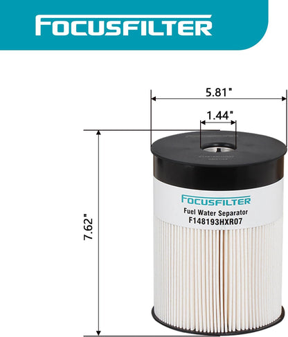 FS19915 Fuel Water Separator Filter Compatible with ISX15 Detroit Diesel DD13 DD15 DD16 Cascadia Replace A0000903651 A4720921205 P551011 PF9804 L9915F 33655 FS550854 CS11122 86655