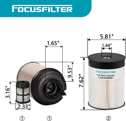 PF9908 Fuel Filter FS19915 Fuel Water Separator Kit Compatible With Freightliner Cascadia DD13 DD15 DD16