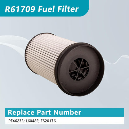 LF17511 Oil Filter PF9908 Fuel Filter R61709 Fuel Filter Replace for P551063 A4700903151 P551005 A4721800109 FS20176 PF46235 Compatible with DD13 DD15 DD16 Detroit Diesel Engine