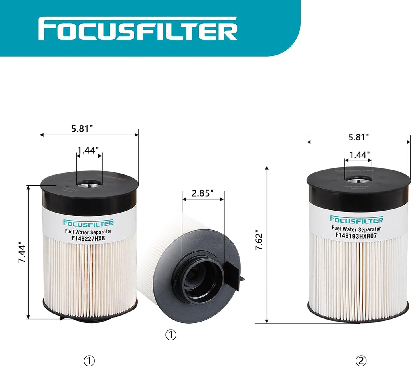 FS20083 Fuel Water Separator Filter and FS19915 Fuel Water Separator Filter Replace A0000905051 A48507 PF46145 A4720921205 A0000903651 P551011 Compatible with ISX DD13 DD15 DD16 Detroit Diesel Engines