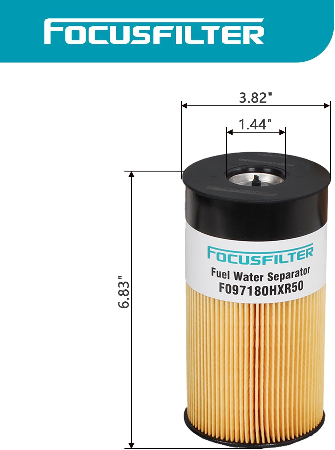 FS19729 P550737 FS550737 33657 Fuel Water Separator Filter 50 micron Compatible with Fleetguard Cummins Volvo Vnl Truck Replace PF2039 382116 382115 2586814C1 2191P550737 103865 8511406