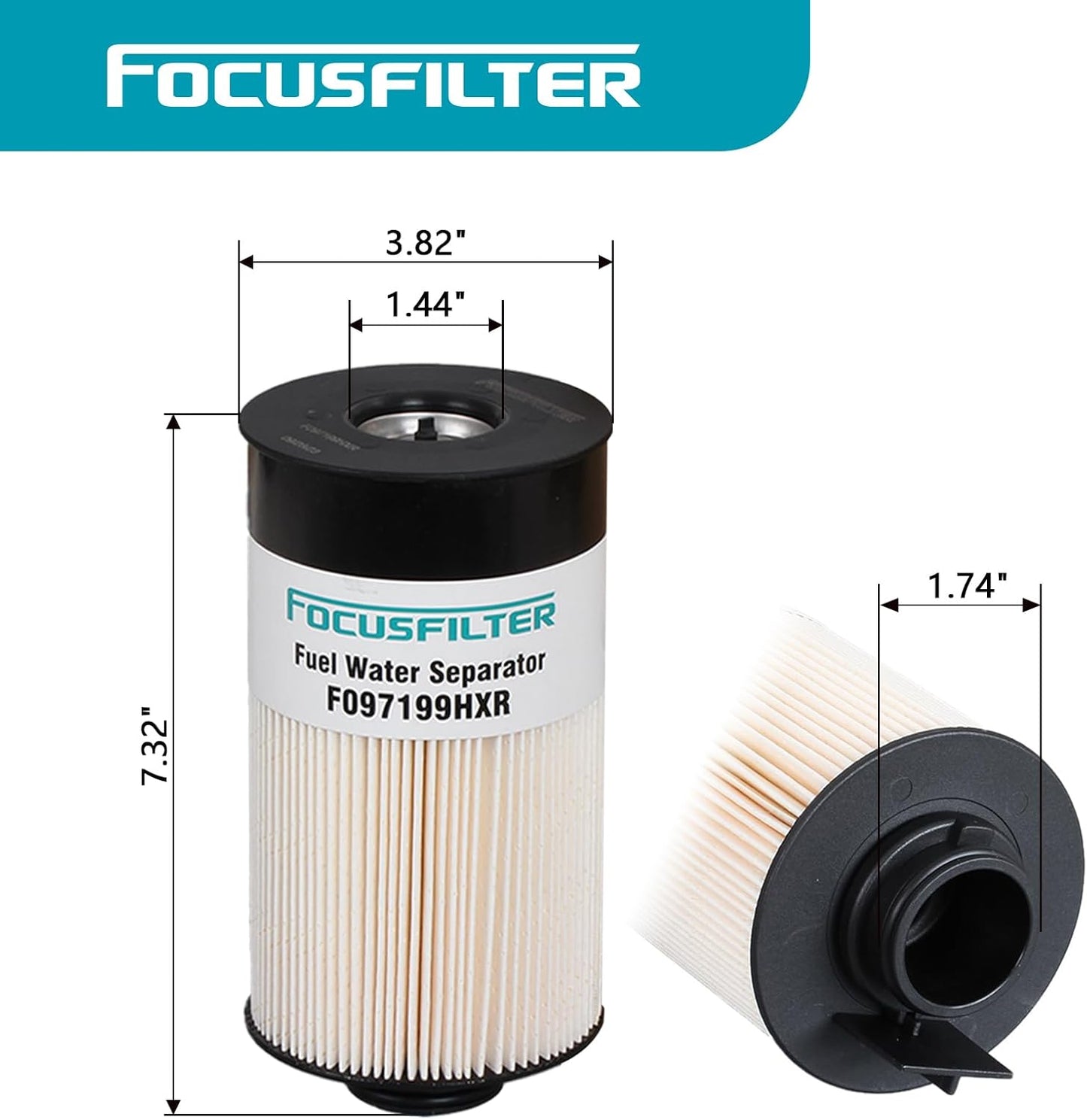FS20081 Fuel Water Separator Filter Compatible with 2017 Cummins ISB and ISL Engines Replace A0000904851 L20081F PF46171 L20081