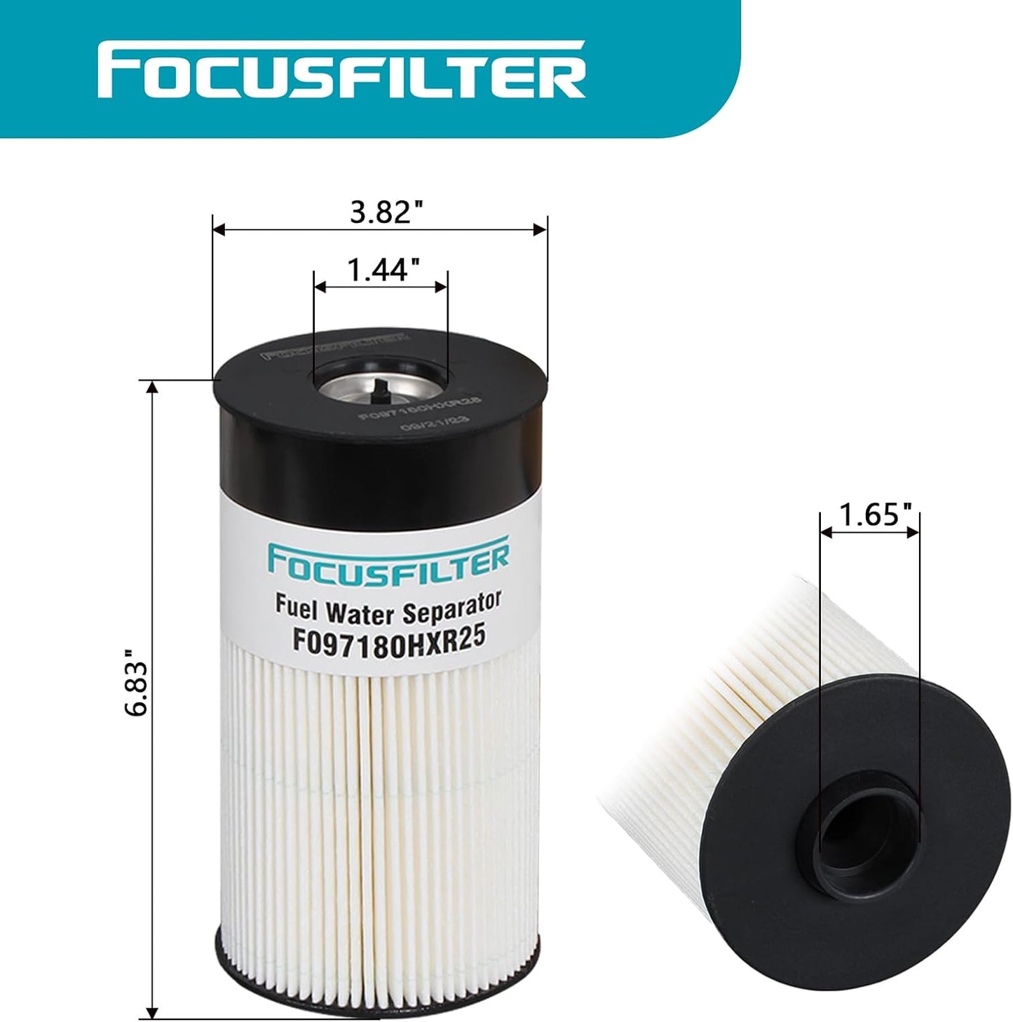 FS19728 P550736 Fuel Filter Water Separator 25 micron Replaces PF7782 33656 L3578FXL F76042 382119 FS550736 VABPN10G369FS 5839FS19728 84273566 Compatible with Cummins ISX ISM ISX15 X15 Engine