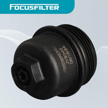 Engine Oil Filter Housing Cover Cap No.11428575907 for BMW X1 28i 2.0L 2016-2019 for BMW X2 2018-2019 Plastic Black