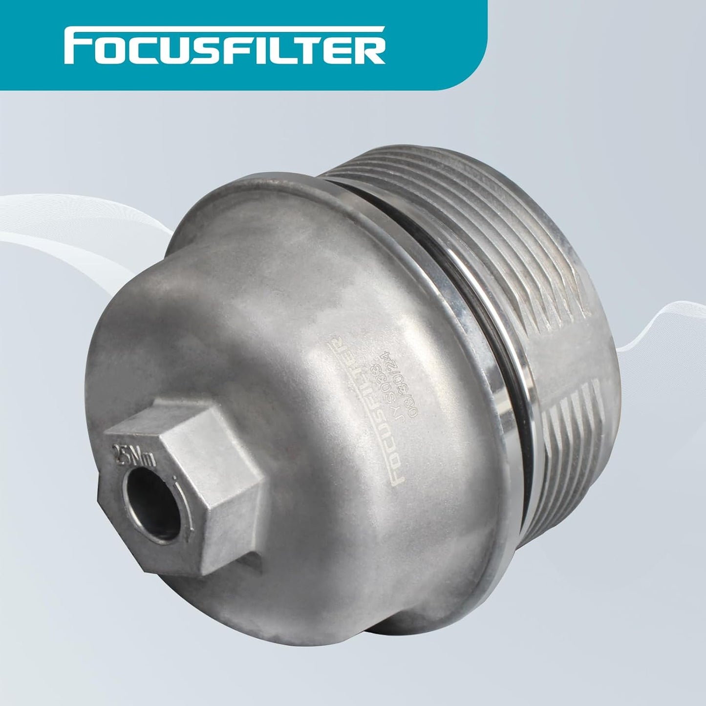 Engine Oil Filter Housing Cover Cap 12583470 for Camaro 3.6L 2010-2015 Metal Silver Tone