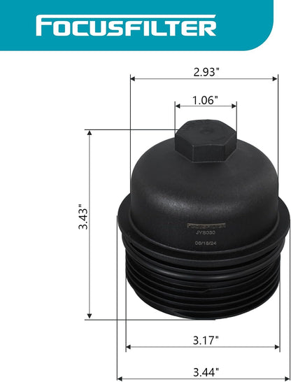 26350-3CAB1 Oil Filter Housing Cover Cap, Replace 26350-3CAB1 For H-yundai K-ia - 2012-2017 Azera, 2013-2018 Santa Fe, 2013-2019 Santa Fe XL, 2015-2019 Sedona, 2011-2020 Sorento