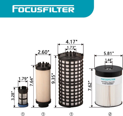 PF9924 Fuel Filter FS19915 Fuel Water Separator Service Kit Compatible With Freightliner Cascadia DD13 DD15 DD16