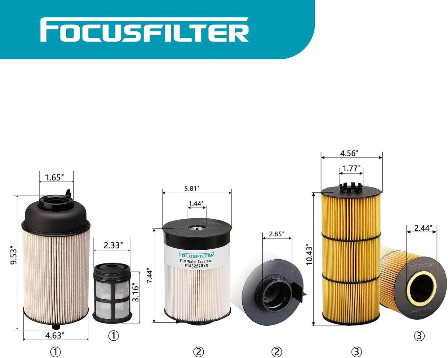 FS20083 Fuel Water Separator Filter LF17511 Oil Filter PF9908 Fuel Filter Replace A0000905051 A48507 PF46145 P551005 LF17474 P551063 A4700903151 Compatible with ISX DD13 DD15 DD16 Detroit Diesel
