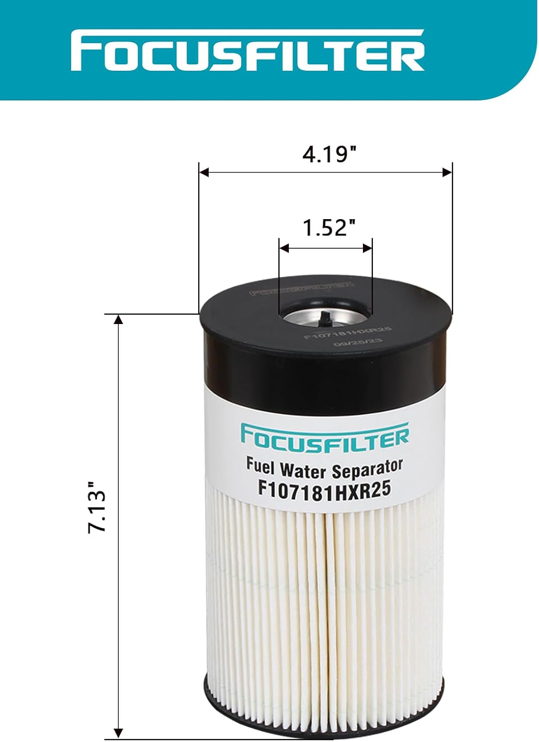 FS19765 Fuel Water Separator 25 micron Replaces PF7930 P550851 WF10005 21737499 85120233 L9765 102761 382951PAC25 P568522 96005 102528 Compatible with ISX