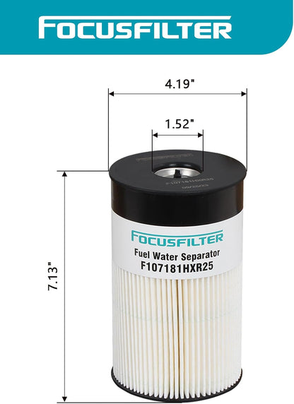 FS19765 Fuel Water Separator 25 micron Replaces PF7930 P550851 WF10005 21737499 85120233 L9765 102761 382951PAC25 P568522 96005 102528 Compatible with ISX