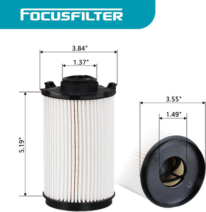 68061634AA Fuel Filter Water Separator Replace 5257768 33733 FS43258 P550908 CS10726 Compatible with 2007-2009 2500 3500 6.7L Diesel, 2008-2009 4500 5500 6.7L Diesel