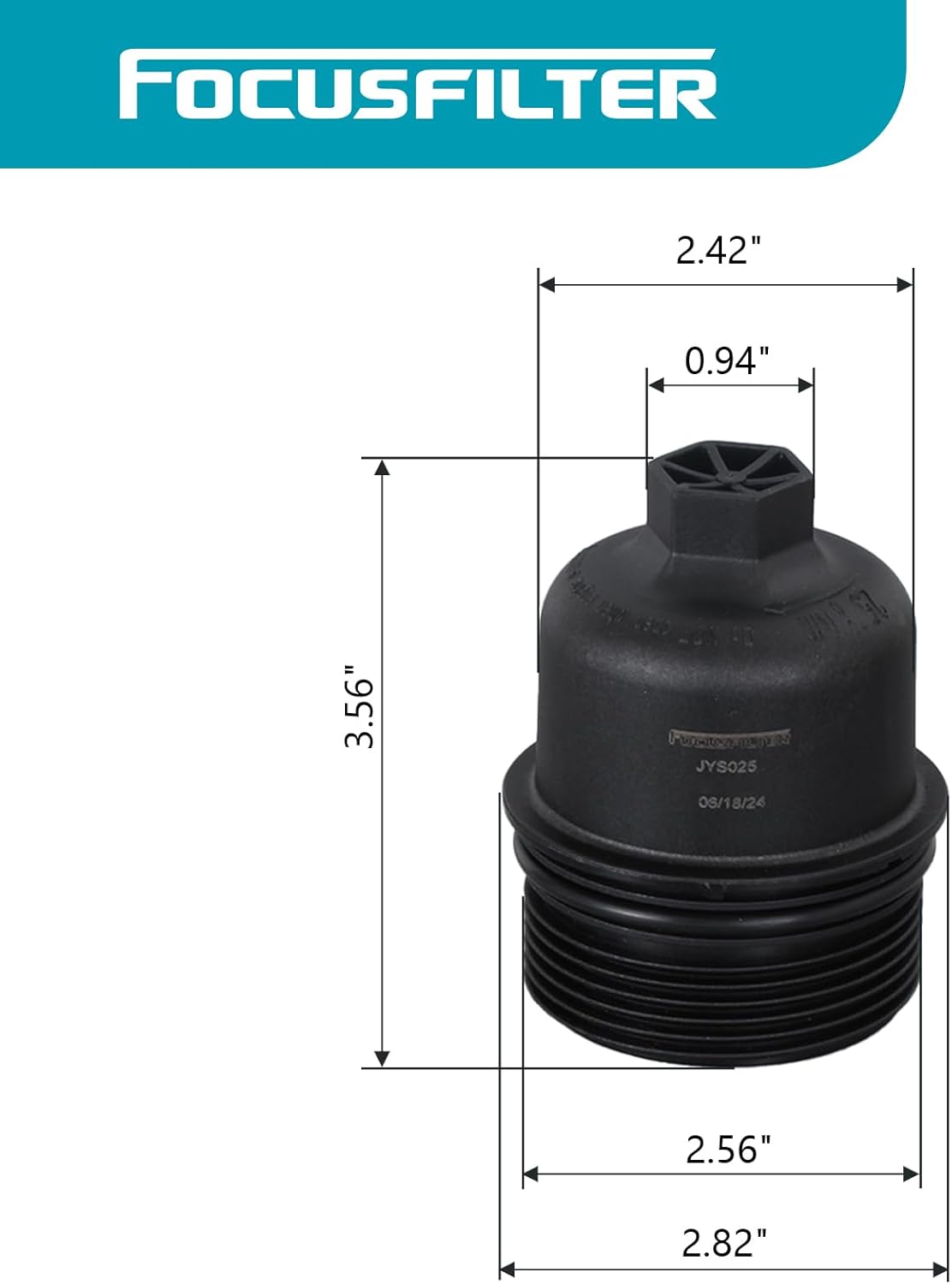68191350AA Oil Filter Housing Cap Replace 917-190 Compatible with C-hrysler D-odge J-eep R-am - 200, 300, Challenger, Charger, Durango, Grand Caravan, Journey, Cherokee, Grand Cherokee, Wrangler