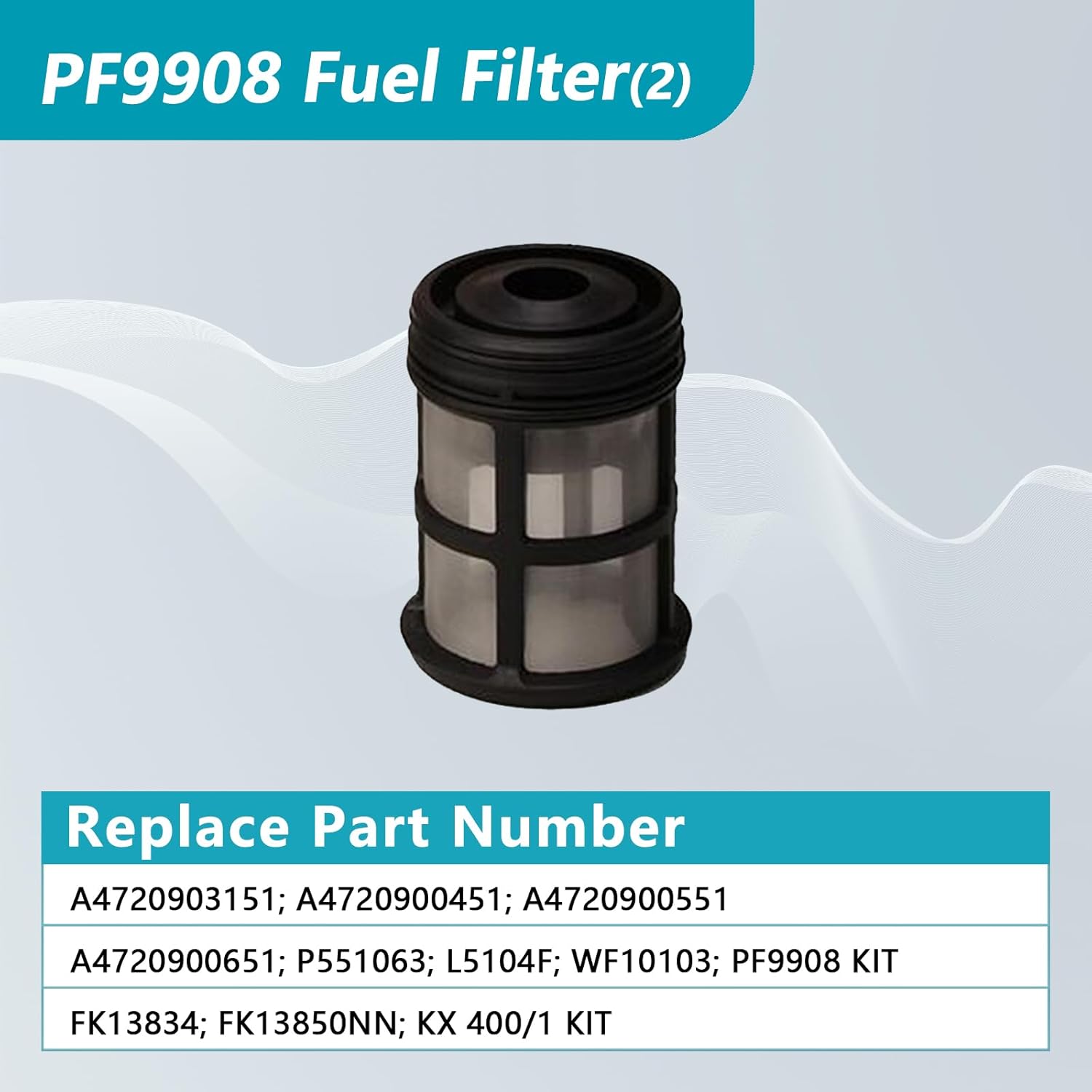 FS20083 Fuel Water Separator Filter LF17511 Oil Filter PF9908 Fuel Filter Replace A0000905051 A48507 PF46145 P551005 LF17474 P551063 A4700903151 Compatible with ISX DD13 DD15 DD16 Detroit Diesel