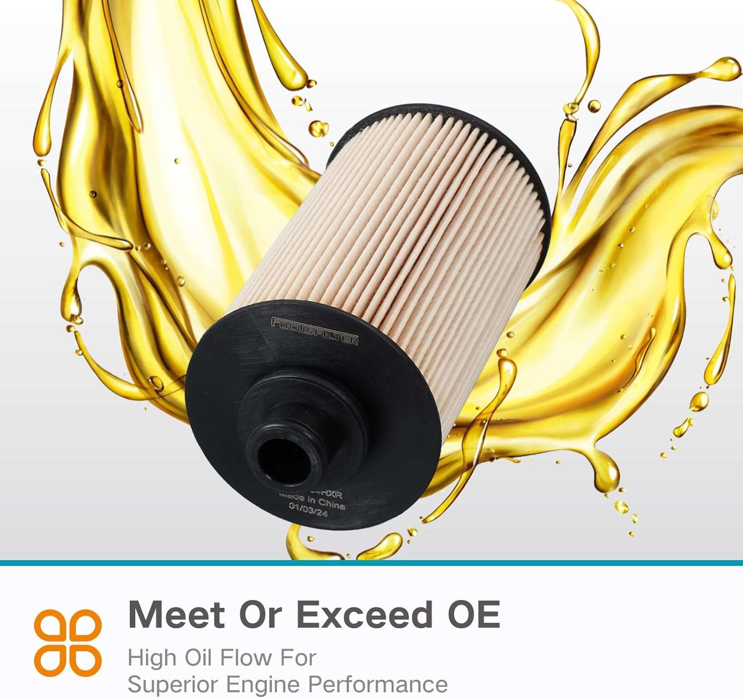 13055724 Oil Filter Compatible with JLX-447A Replace for WP6/JLX-447A Engine Oil Filter Element