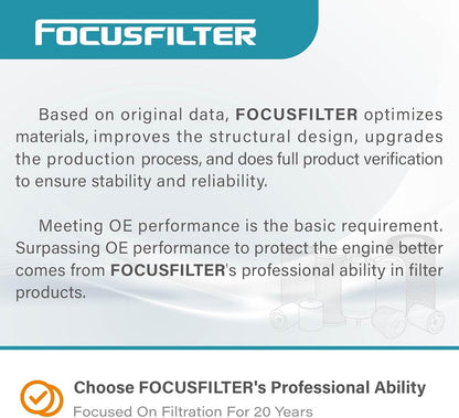 FS20083 Fuel Water Separator Filter and FS19915 Fuel Water Separator Filter Replace A0000905051 A48507 PF46145 A4720921205 A0000903651 P551011 Compatible with ISX DD13 DD15 DD16 Detroit Diesel Engines