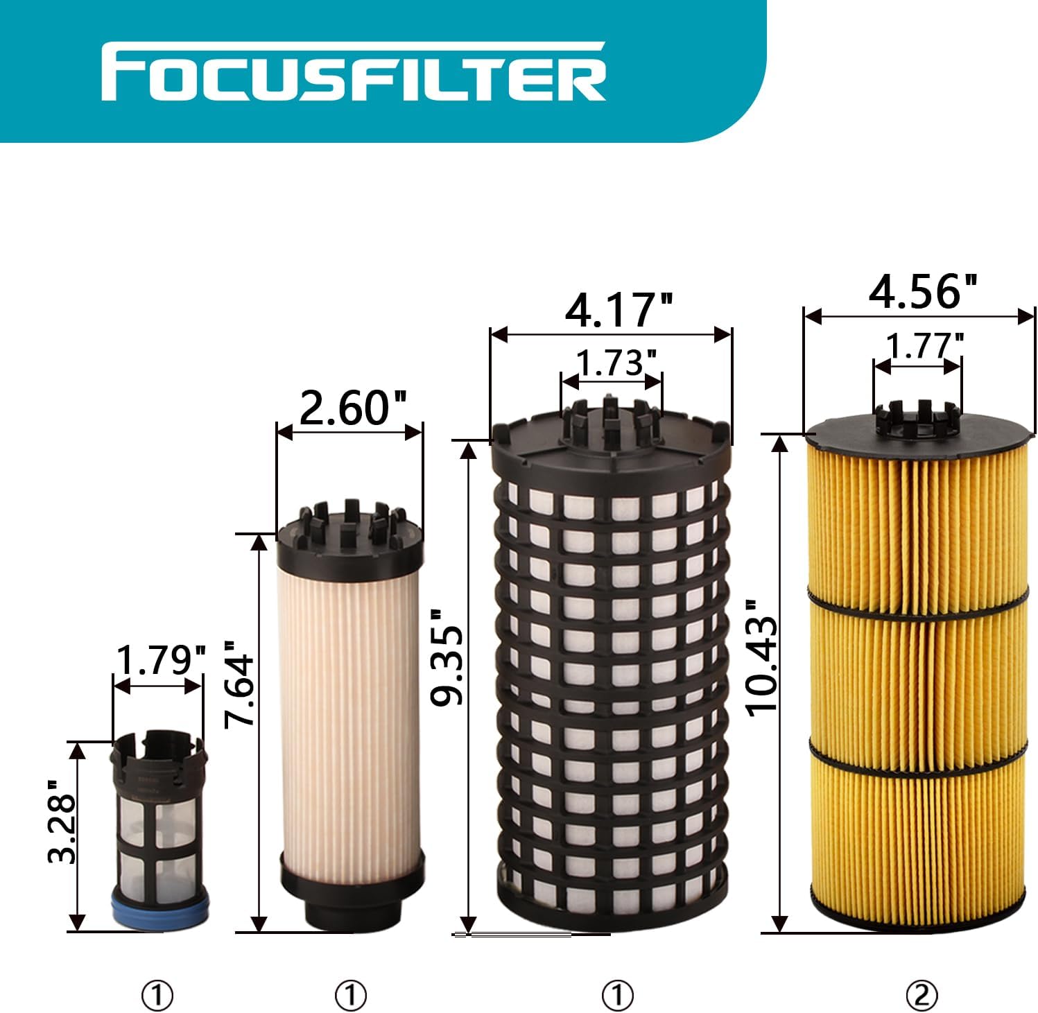 PF9924 Fuel Filter Kit LF17511 P551005 Oil Filter Service Kit Compatible With Freightliner Cascadia Detroit DD13 DD15 DD16
