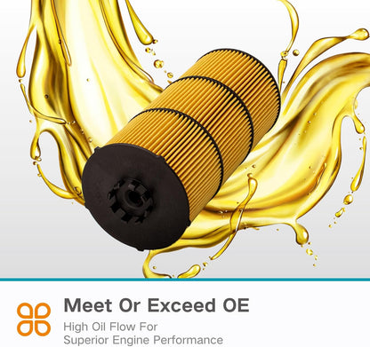P551005 Oil/Lube Filter Compatible with Trucks & Buses 114SD 122SD Cascadia L6 Western Star Trucks 4700SB 4900FA Detroit Diesel Engine Replaces LF17511, A4731800909, A4721800509, A4721800109, P7505