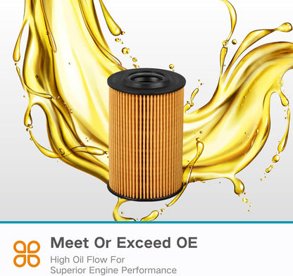 03L115562 Oil Filter Compatible with 2012-2014 Passat 2.0L L4 Diesel TDi Engine Replaces# HU7008Z