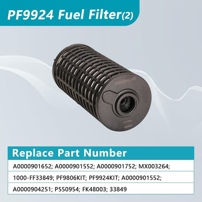 PF9924 Fuel Filter FS19915 Fuel Water Separator Service Kit Compatible With Freightliner Cascadia DD13 DD15 DD16