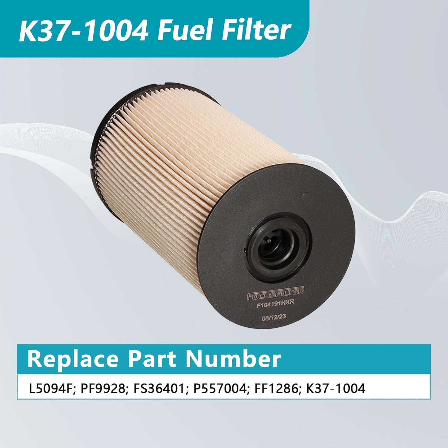 2277129 Fuel Water Separator Filter, K37-1004 Fuel Filter, 1948921 Oil Filter, 1922496 Oil Filter Element Compatible with MX-13 Engine Replace K371004, PF9928