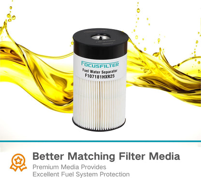 FS19765 Fuel Water Separator 25 micron Replaces PF7930 P550851 WF10005 21737499 85120233 L9765 102761 382951PAC25 P568522 96005 102528 Compatible with ISX