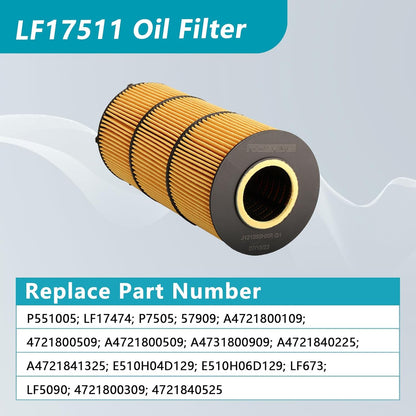 PF9924 Fuel Filter FS19915 Fuel Water Separator P551005 Oil/Lube Filter Kit Compatible With Freightliner Cascadia DD13 DD15 DD16