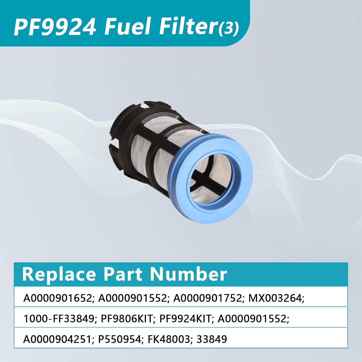 PF9924 Fuel Filter FS19915 Fuel Water Separator P551005 Oil/Lube Filter Kit Compatible With Freightliner Cascadia DD13 DD15 DD16