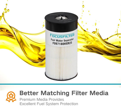 FS19728 P550736 Fuel Filter Water Separator 25 micron Replaces PF7782 33656 L3578FXL F76042 382119 FS550736 VABPN10G369FS 5839FS19728 84273566 Compatible with Cummins ISX ISM ISX15 X15 Engine