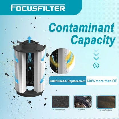 68061634AA Fuel Filter Water Separator Replace 5257768 33733 FS43258 P550908 CS10726 Compatible with 2007-2009 2500 3500 6.7L Diesel, 2008-2009 4500 5500 6.7L Diesel