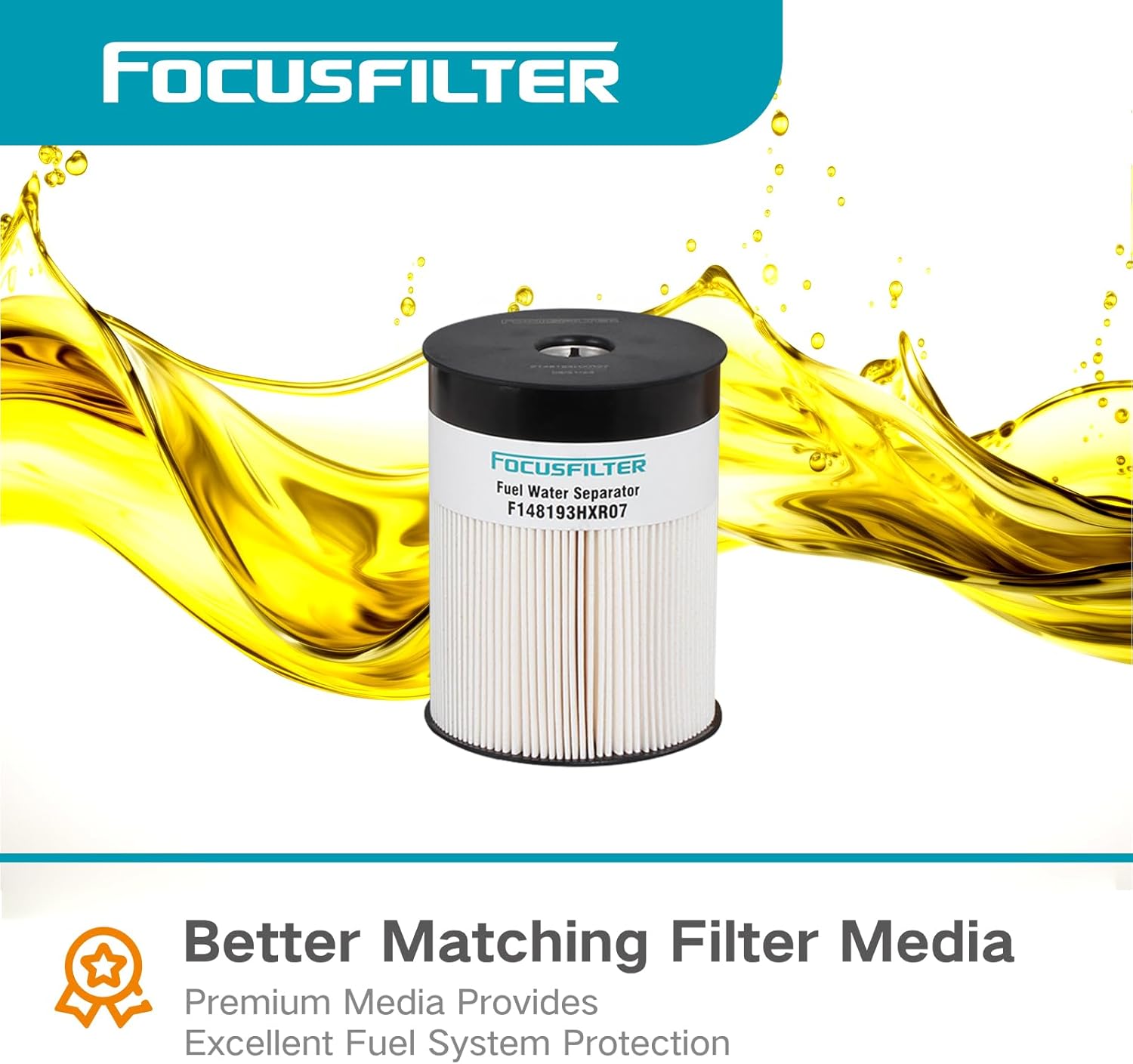 FS19915 Fuel Water Separator Filter Compatible with ISX15 Detroit Diesel DD13 DD15 DD16 Cascadia Replace A0000903651 A4720921205 P551011 PF9804 L9915F 33655 FS550854 CS11122 86655