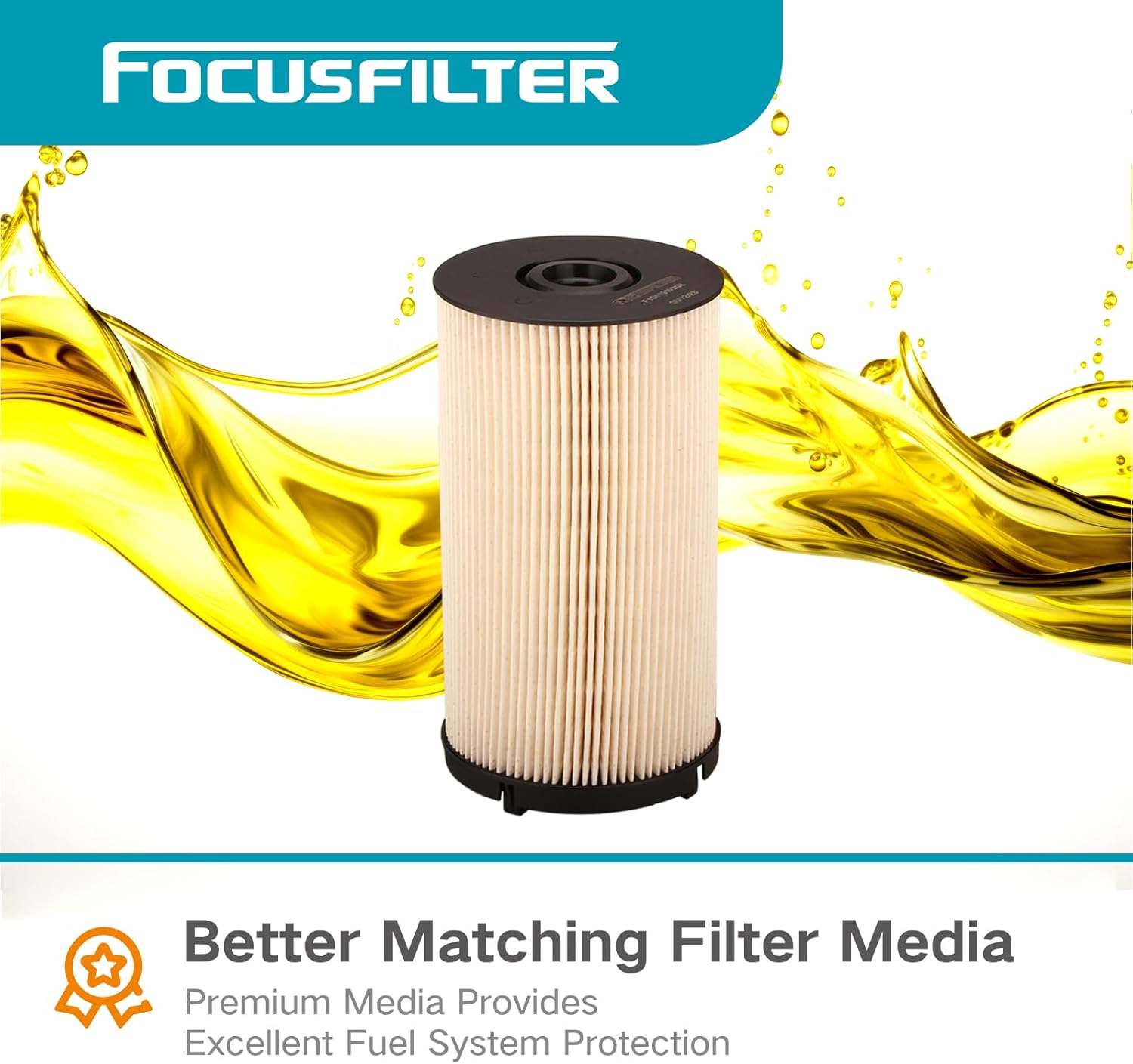 K37-1004 Fuel Filter Replace PFF61653 PF9928 FS36401 P557004 WF10249 L9094F Compatible with 2010-2014 Peterbilt Trucks EPA MX13 Euro 3 MX13