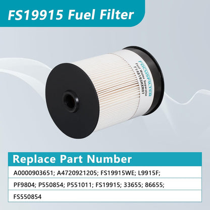 PF9908 Fuel Filter FS19915 Fuel Water Separator Kit Compatible With Freightliner Cascadia DD13 DD15 DD16