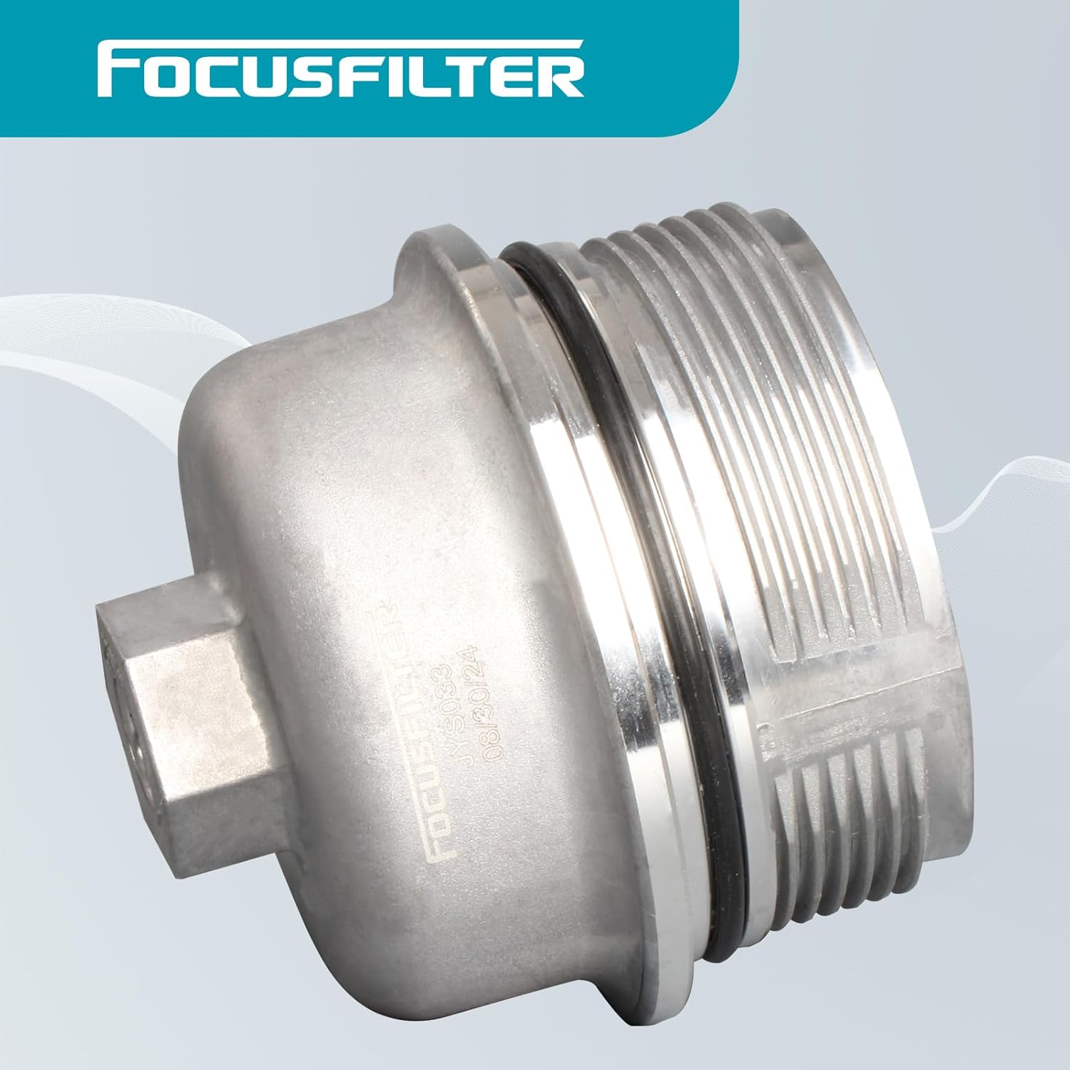 Engine Oil Filter Housing Cover Cap 12583470 for Camaro 3.6L 2010-2015 Metal Silver Tone