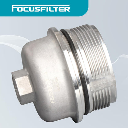 Engine Oil Filter Housing Cover Cap 12583470 for Camaro 3.6L 2010-2015 Metal Silver Tone